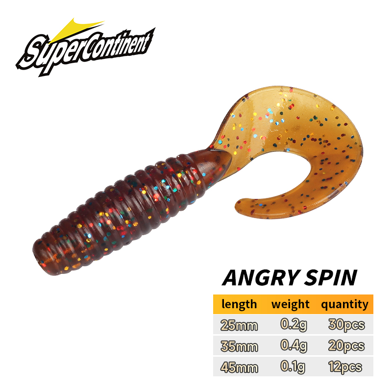 Fishing Lure Soft Plastic - Суперконтинентальная мягкая приманка, злых вращений, 25
