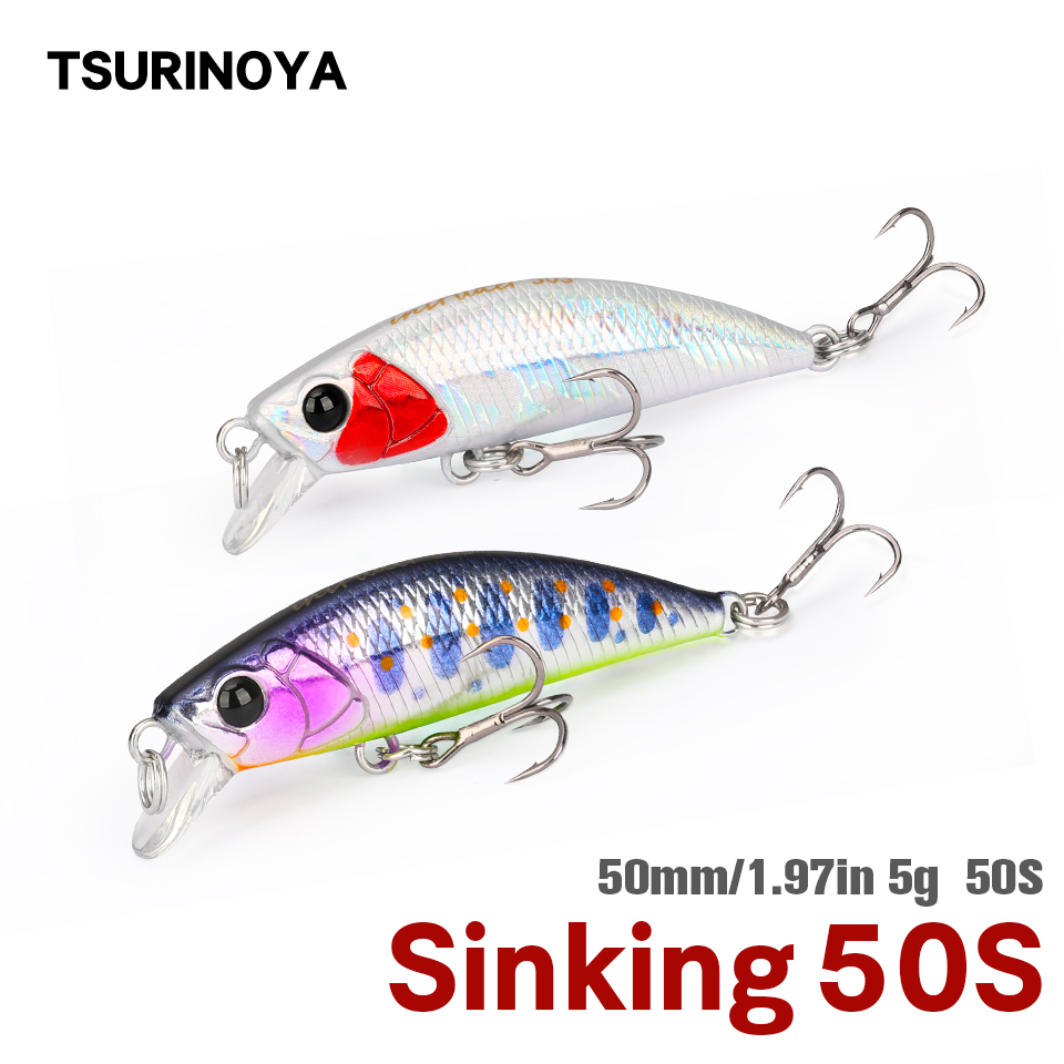 Fishing Lure Jerkbait - TSURINOYA 50S НОВЫЙ ЦВЕТ 5 см
