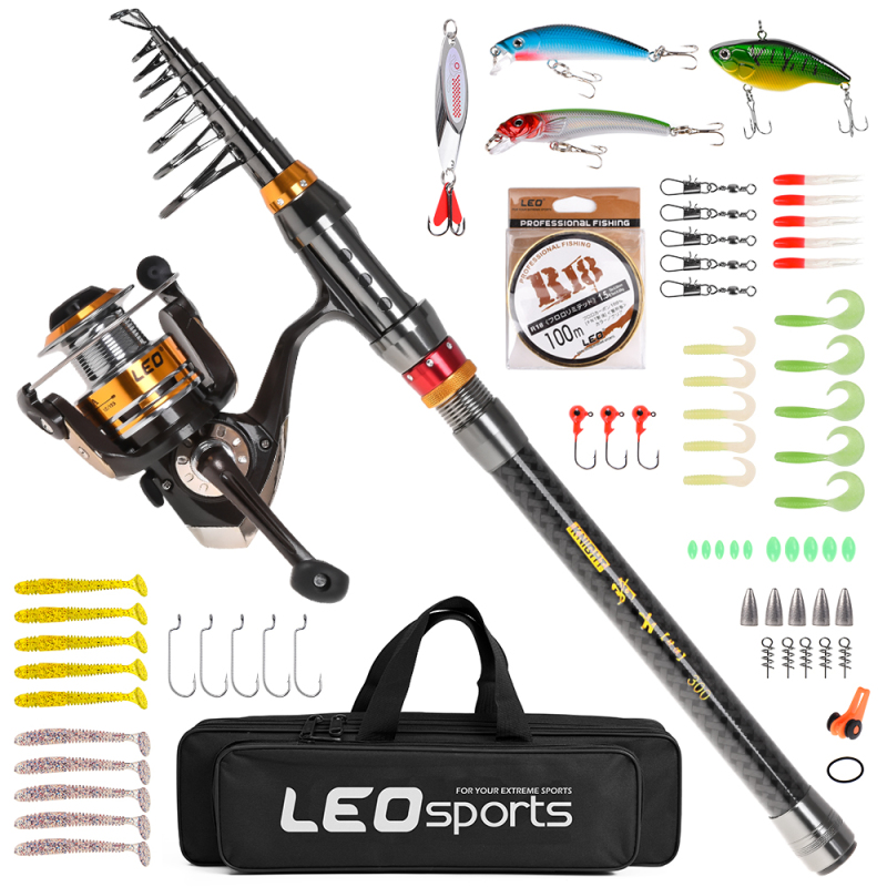 Fishing Lure Jig - Рыболовная удочка, спиннинговая катушка, комбинированная телескопическая