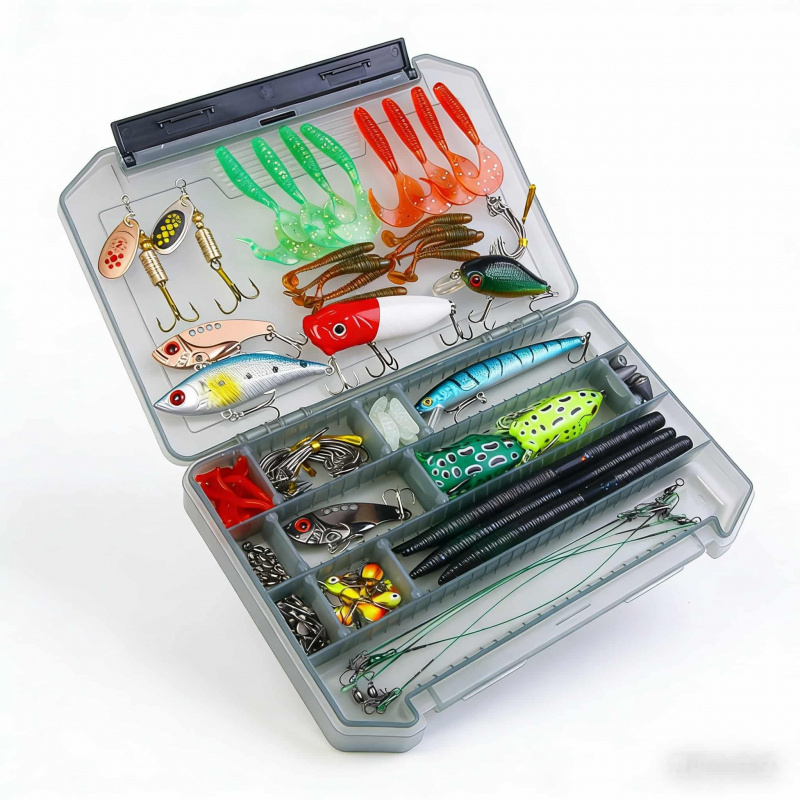 Fishing Lure Accessories - Полный набор рыболовных снастей 142Fish: крючки,