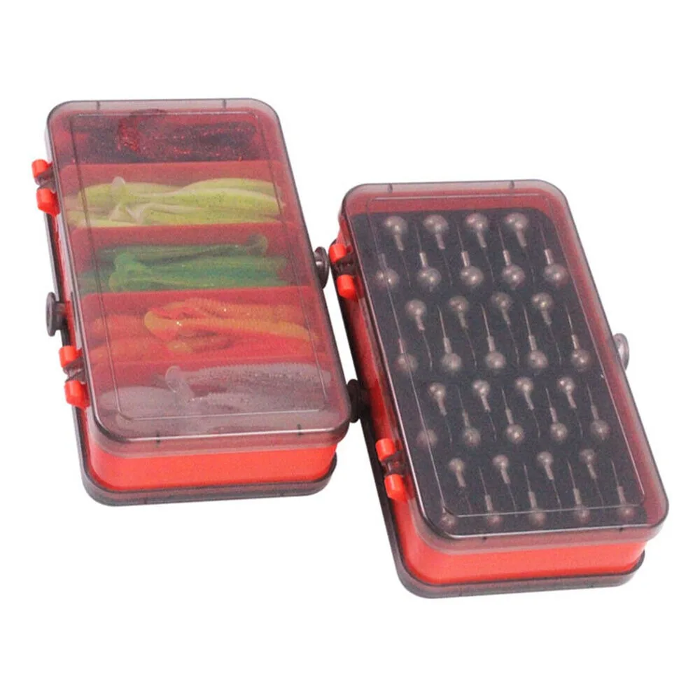 Fishing Lure Soft Plastic - Портативный двусторонний органайзер для приманок: набор