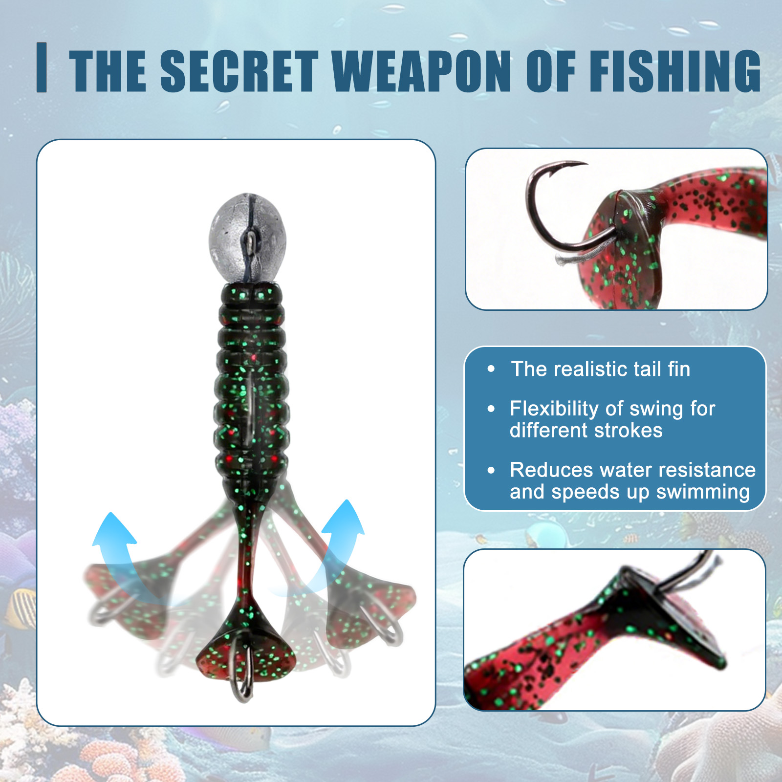 Набор из 5 мягких рыболовных п – обзор и цена Fishing Lure Swimbait